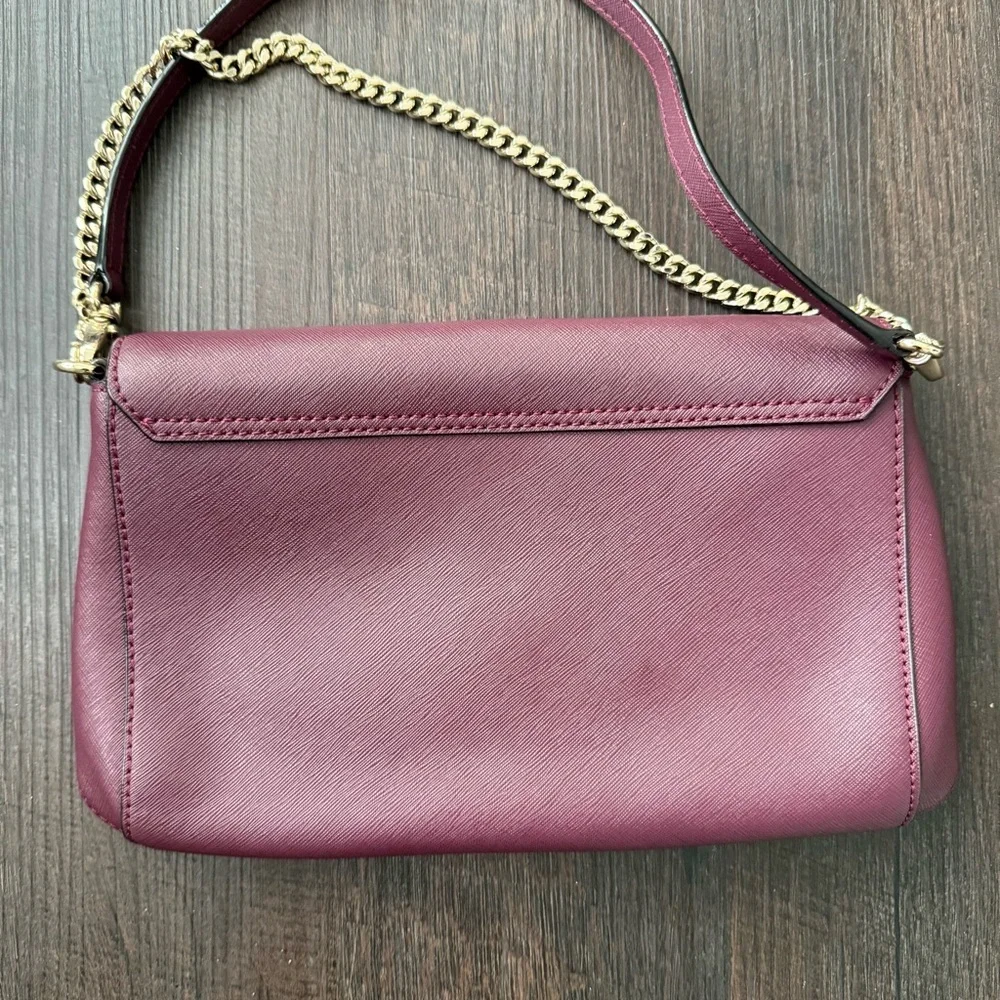 NWOT Elegant Burgundy Plum Shoulder Crossbody Bag handbag Size M
